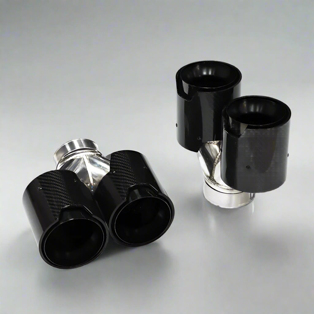 Quad Carbon Fiber M Performance Exhaust Tip For BMW F10 F11 G30 G31