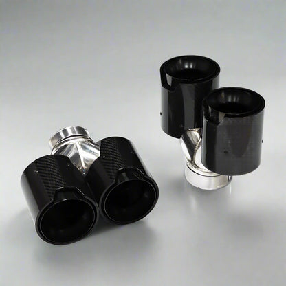 Quad Carbon Fiber M Performance Exhaust Tip For BMW F10 F11 G30 G31