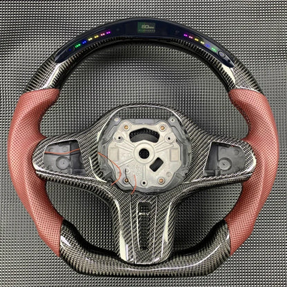 M Sport Carbon Fiber Leather Steering Wheel for BMW G-Chassis