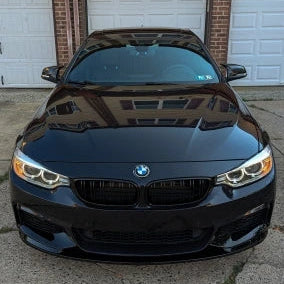 M-Sport Front Lip for BMW F32 F33 4 Series (2014-2020) | Gloss Black/Carbon Fiber