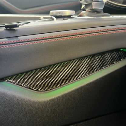 Carbon Fiber Style Gear Shift Side Panel Trim for Audi A4 B9 (2017–2019)